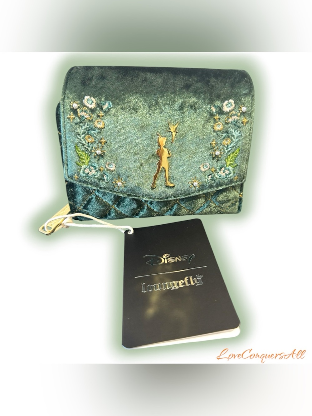 Loungefly Disney Peter Pan Velvet Floral Wallet